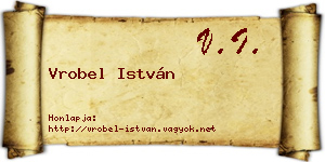 Vrobel István névjegykártya